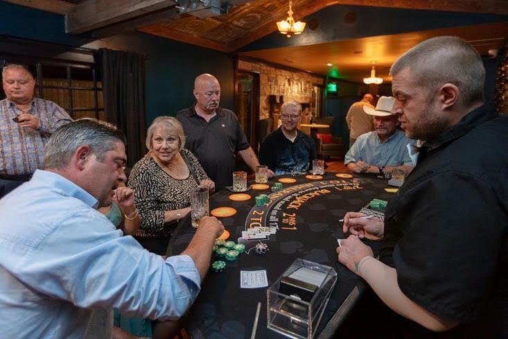 Guests at the blackjack table