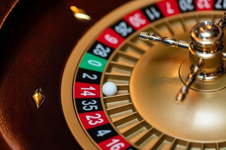 Roulette wheel at a WhiskyWoods casino night