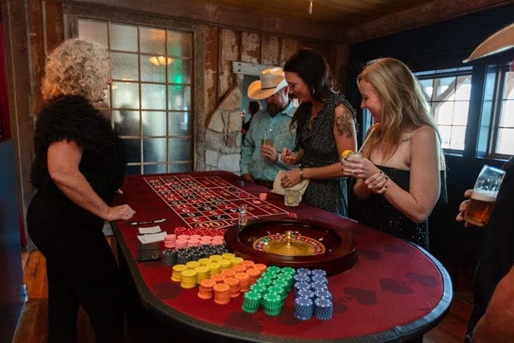 Guests at the roulette table