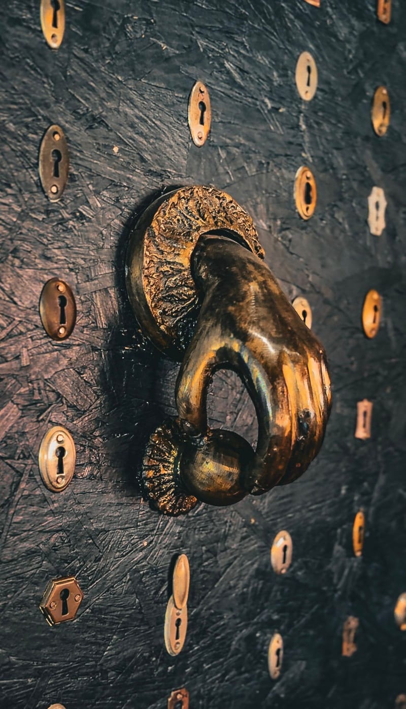 Speakeasy door knocker detail